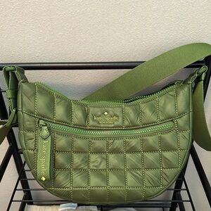 Kate Spade Green Quilted Shoulder Bag